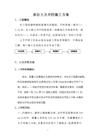 承台土方开挖施工方案