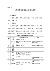 全国气象灾情收集上报技术规范