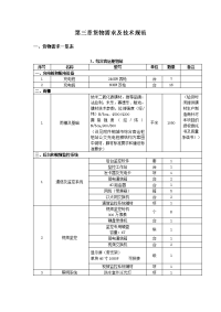 第三章货物需求及技术规范