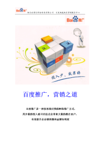 [工作计划]百度推广方案介绍-模板