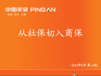 从社保切入商保-中国平安人寿保险公司销售技巧话术专题早会分享培训PPT模板课件演示文档幻灯片资料