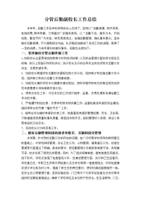 分管后勤副校长工作总结