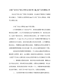 火电厂安全为了谁心得体会800字4篇_电厂安全教育心得