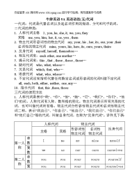 100测评网资料-牛津小学英语5a英语语法(五)代词