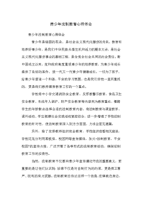 青少年法制教育心得体会