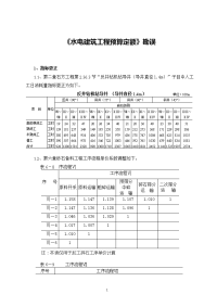 水电建筑工程预算定额勘误