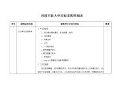 河南省科技学院招标采购明细表