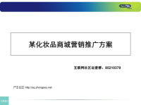 某化妆品商城营销推广方案