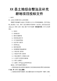 xx县土地综合整治及补充耕地项目投标文件