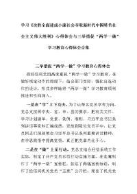 学习《决胜全面建成小康社会夺取新时代中国特色社会主义伟大胜利》心得体会与三举措促“两学一做”学习教育心得体会合集