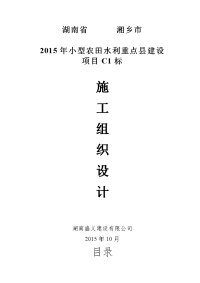 2015c2小农水施工组织设计