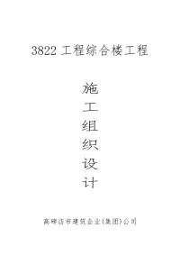 3822工程综合楼施工组织设计投标)