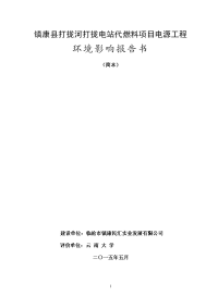 镇康县打拢河打拢电站代燃料项目电源工程环境影响报告书