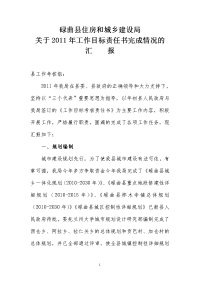 2011年工作总结汇报材料