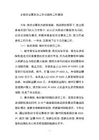 乡镇社会事务办工作总结和工作谋划