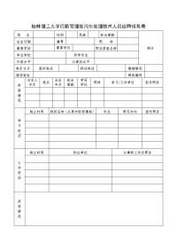 桂林理工大学后勤管理处污水处理技术人员应聘报名表