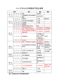 中山大学物理营日程安排表