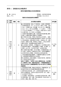 附件1采购清单及参数要求