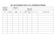 榕江县艺美园室内装饰公司工程预算造价明细表