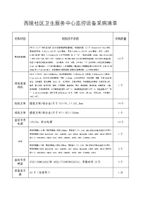 西陵社区卫生服务中心监控设备采购清单