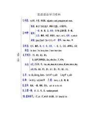 英语语法学习资料