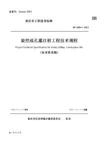 《旋挖成孔桩东灌注桩工程技术规程》(征求意见稿)1