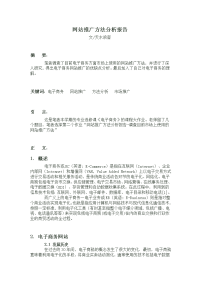 电子商务网站推广方案
