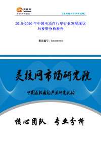 中国电动自行车行业发展现状与投资分析报告—灵核网发布