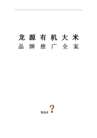 高端大米品牌推广方案