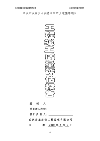 基本农田土地整理项目工程竣工质量评估报告.doc