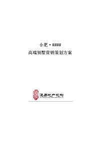 合肥高端别墅营销推广方案4258301