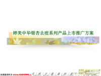 婷美中华银杏去痘系列产品上市推广方案