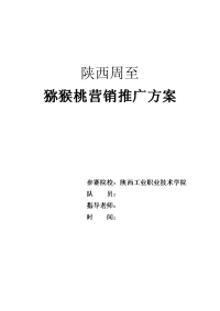 陕西周至猕猴桃营销推广方案书