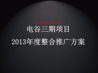 2013年度保定英利集团·源盛地产电谷三期项目整合推广方案