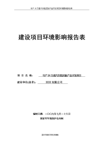 年产20万套汽车阻尼板产品开发项目环境评估报告书