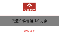 2012年2月11日赣州市上犹县天麓广场营销推广方案38p
