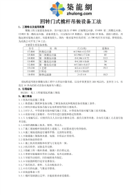 回转门式桅杆吊装设备施工工法