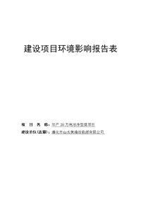 年产20万吨洁净型煤项目环境影响报告表