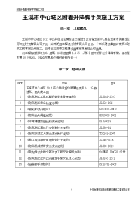 玉溪市中心城区附着升降脚手架施工方案