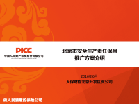 北京市安全生产责任保险推广方案介绍