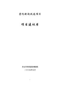 20051128普陀新街改造项目报告-经济建设研究院