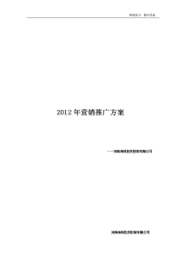 2012年营销推广方案