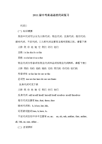 2011届中考英语语法代词复习