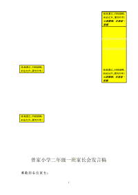 二年级下学期家长会发言稿