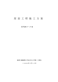 北京西罗园南5# 6# 楼正置式屋面工程排气道施工方案