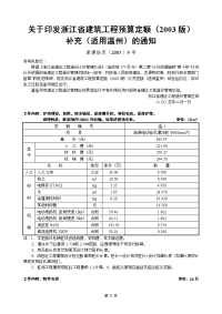 2003建筑工程温州补充预算定额