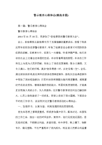 警示教育心得体会(精选多篇)