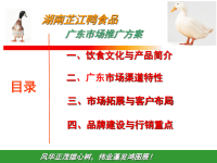 芷江鸭广东市场推广方案9.10