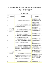 江苏省绿色建筑施工图设计要求和施工图审查要点