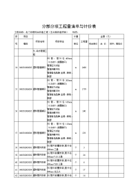 分部分项工程量清单与计价表